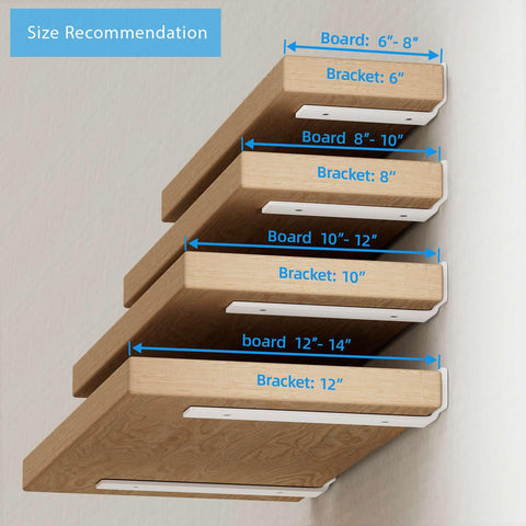 WEKIS wooden shelf installation showing compatible sizes and load-ready design.