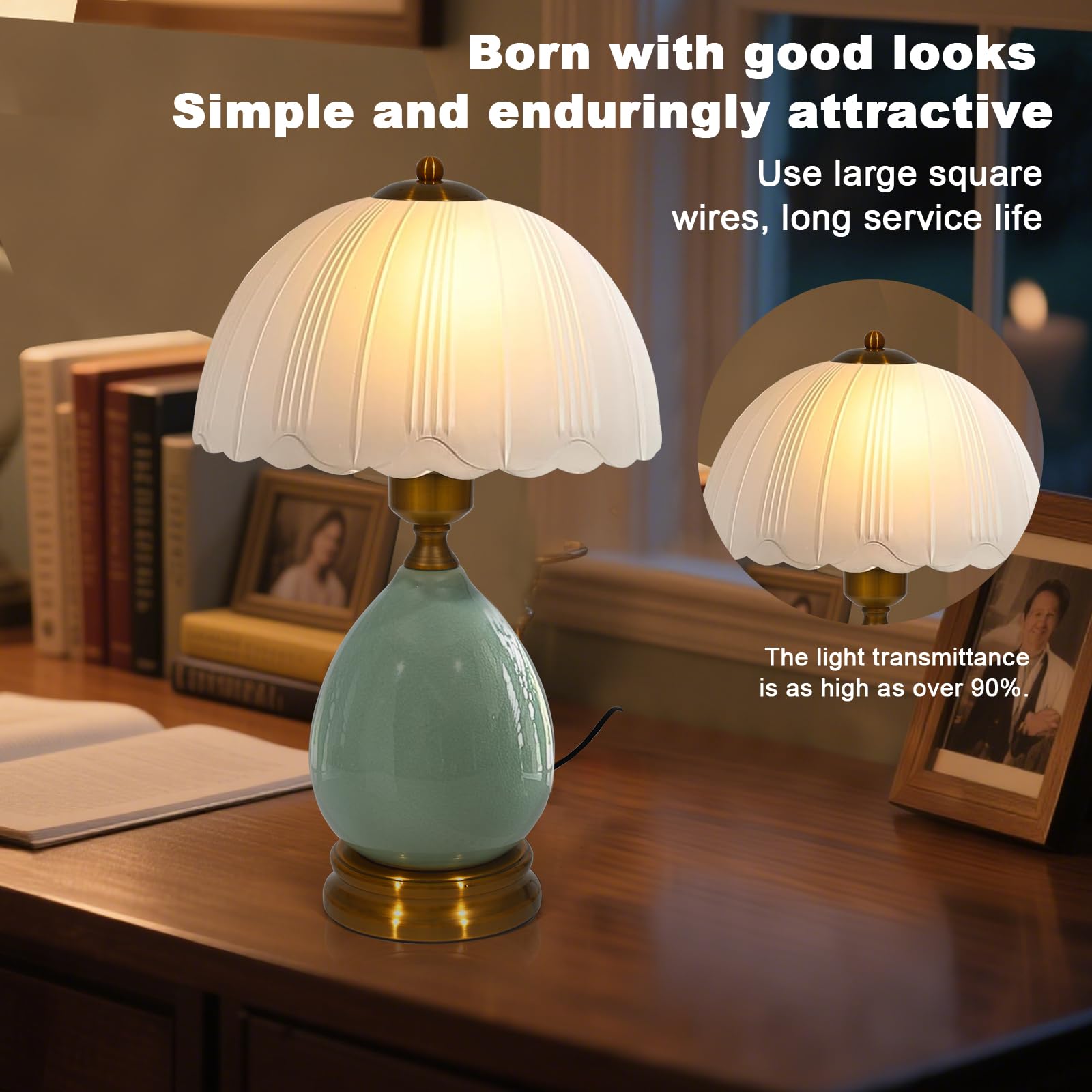 WELAISA ceramic retro table lamp base adds durable, timeless style to any room