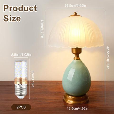 WELAISA living room lamp in 16-inch size complements compact spaces with vintage flair