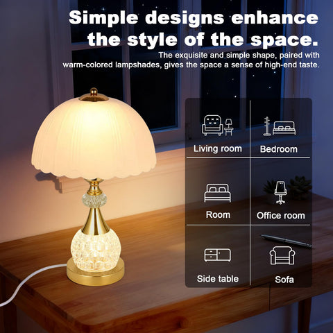 WELAISA lamp with stable metal base ensures safe plug-in operation