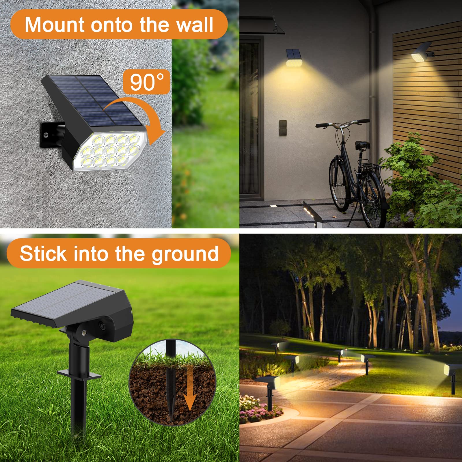 WELALO dual-installation design for lawn or wall mounting
