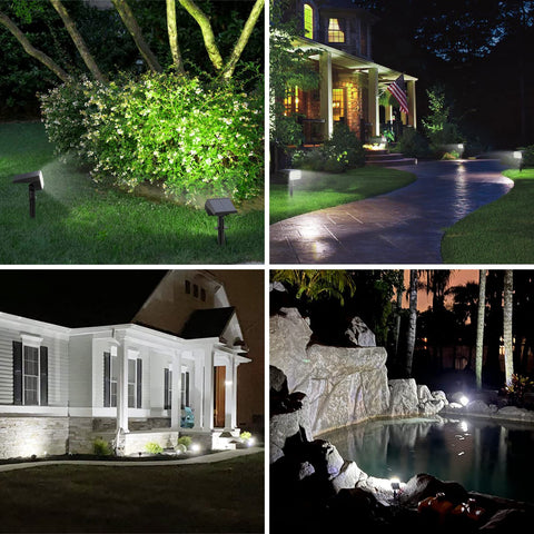 WELALO solar spotlights with adjustable head for precise garden lighting