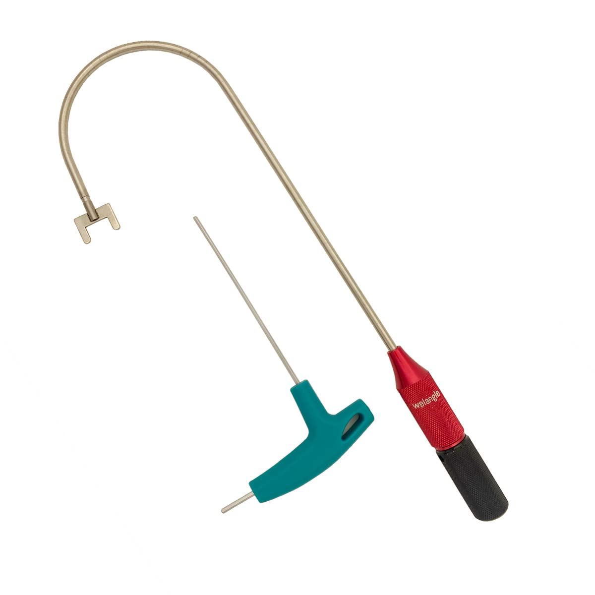 Welangle J Tool Thumb Turn Bypass Tool close-up showing durable stainless steel.
