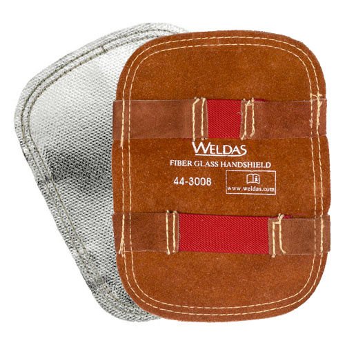 Weldas aluminized back hand pad with heat deflector reduces radiant heat exposure