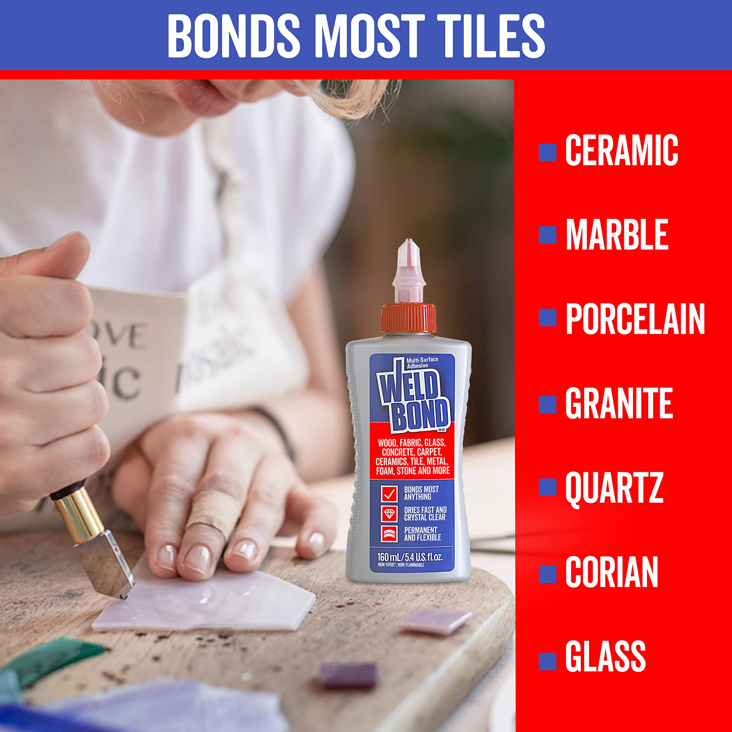 Weldbond is non-toxic and odorless for safe family use.
