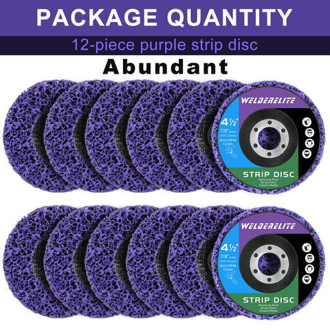 WelderElite 7/8-arbor compatible strip-disc for common grinders.