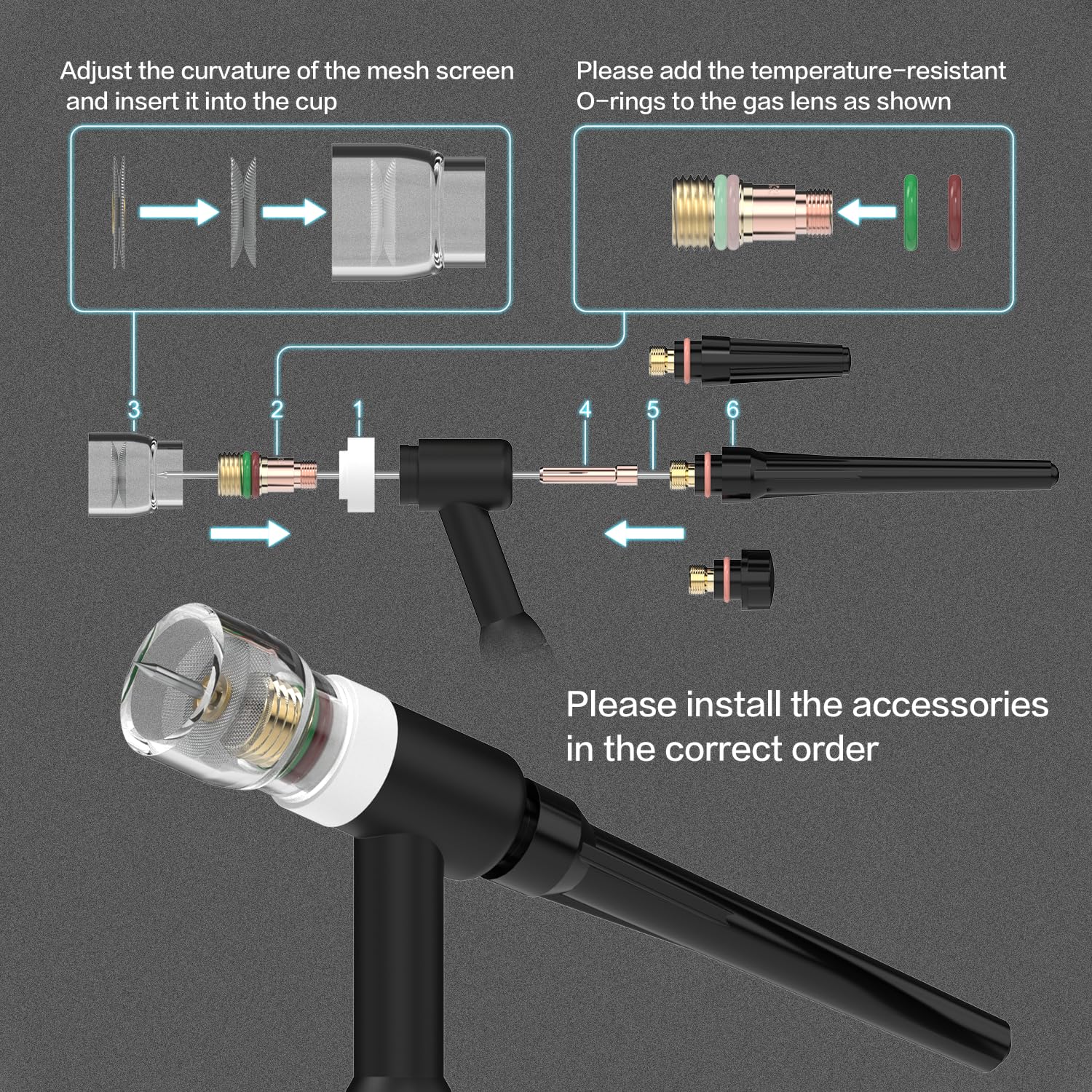 WelderElite precision-punched parts guarantee consistent fit and easy assembly across multiple torch models.