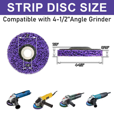 WelderElite strip-disc removing rust and grime on metal surfaces.