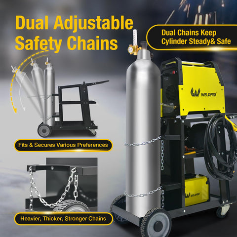 W Weldpro welding cart dual hooks for tapes and cables