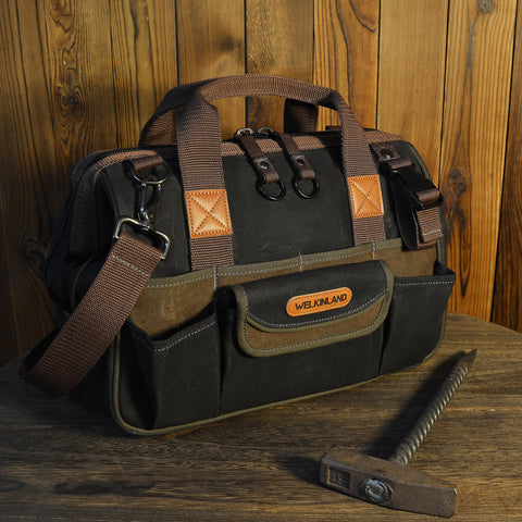 Welkinland 14-inch tool bag emphasizes space and quick tool access.