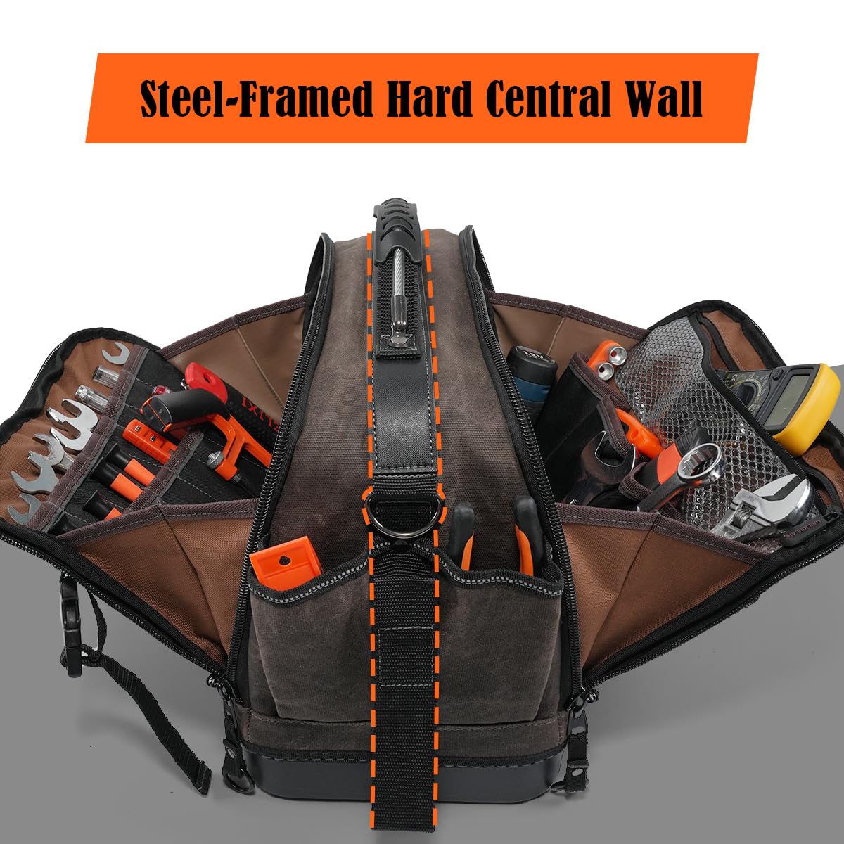 WELKINLAND 16-inch bag with large capacity for hand tools