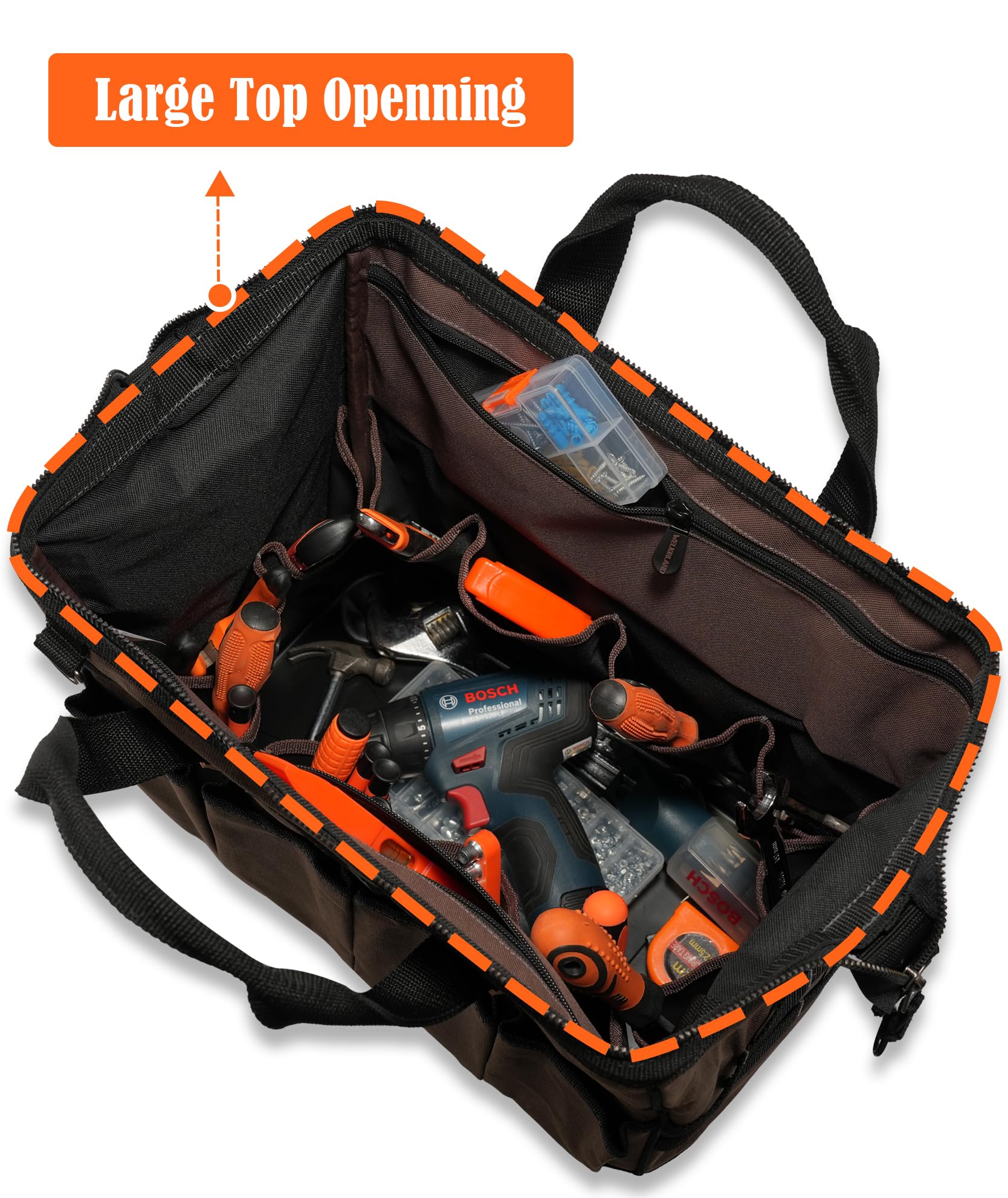 Welkinland 26 insert pockets and 16 webbing loops keep gear organized