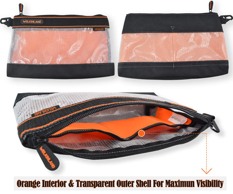 WELKINLAND Clear Tool Pouch reinforced bottom highlights durability for heavy tools