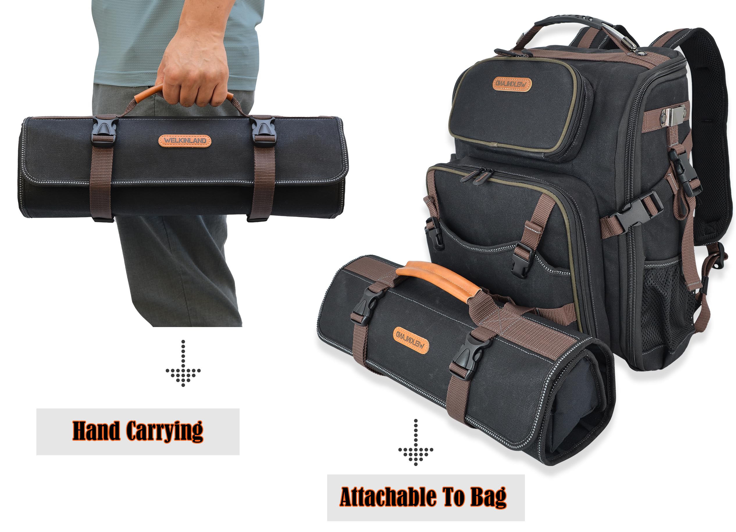 WELKINLAND compact roll-up saves space in bags and drawers.