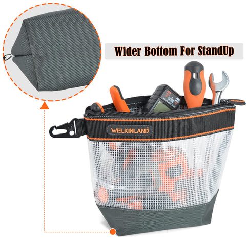 Welkinland 1680D ballistic bottom provides rugged protection for tools.