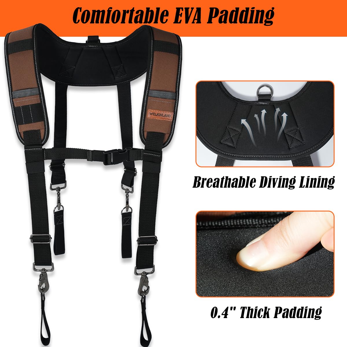 Welkinland fully adjustable straps fit a wide range of torso sizes