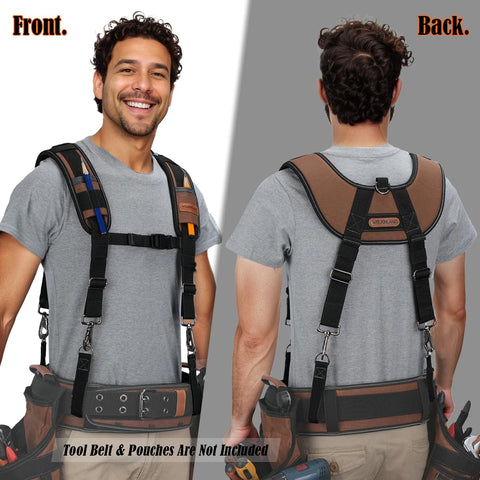 Welkinland gun-metal hooks secure attachment to the tool belt