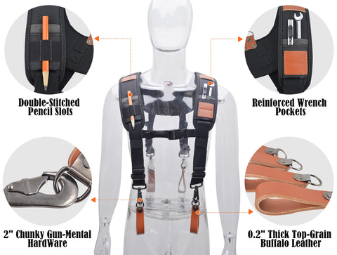 WELKINLAND even weight distribution across shoulders with tool belt