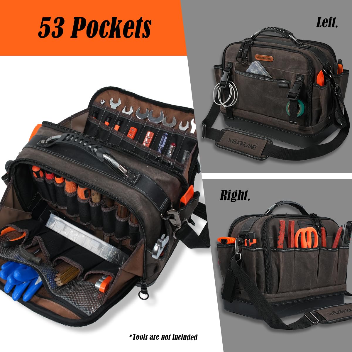 WELKINLAND 24 MOLLE webbings support organized tool layout