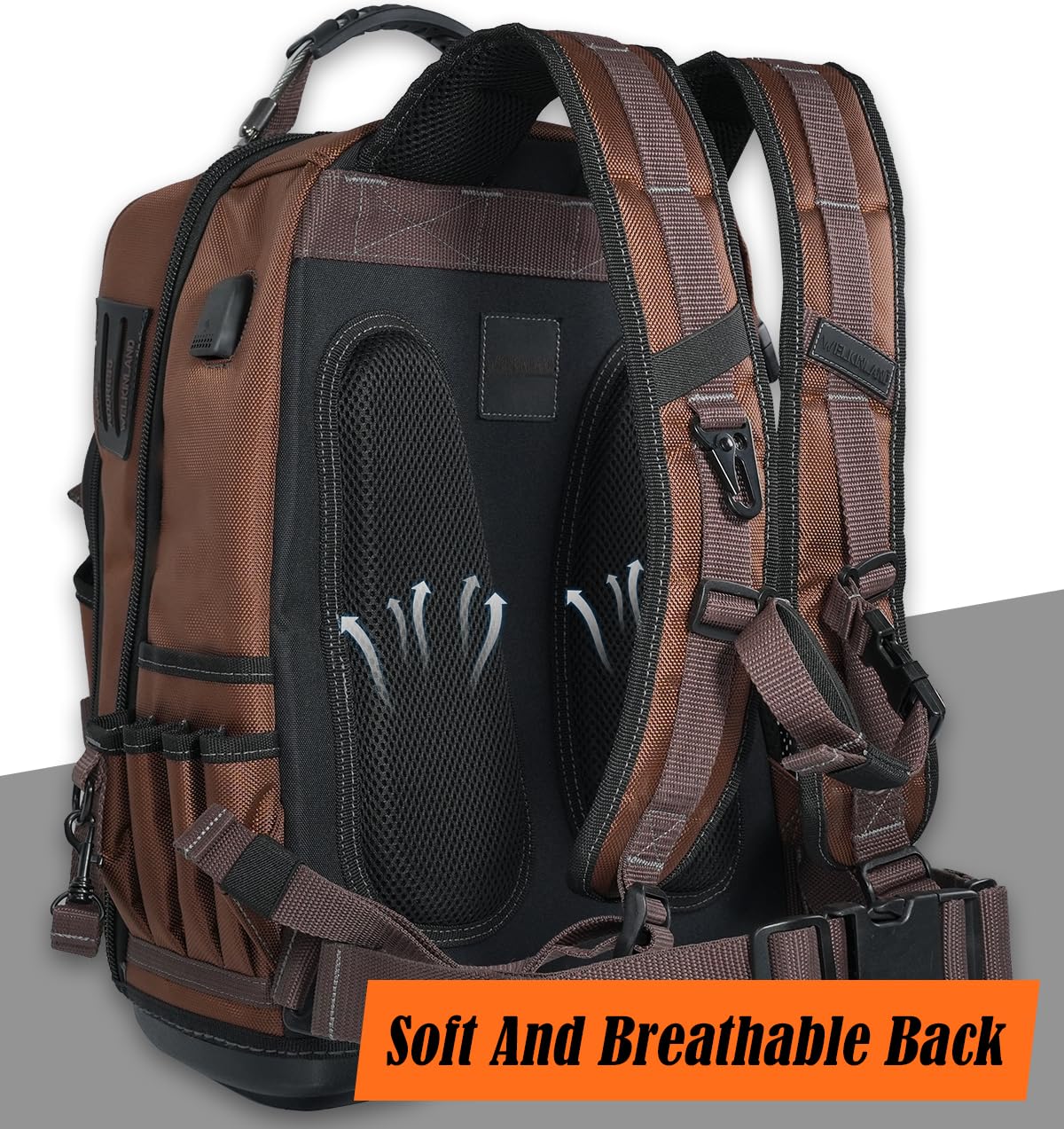 WELKINLAND quick-access brown interior speeds up tool identification.