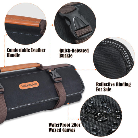 WELKINLAND quick-release buckle allows fast unrolling and attachment.