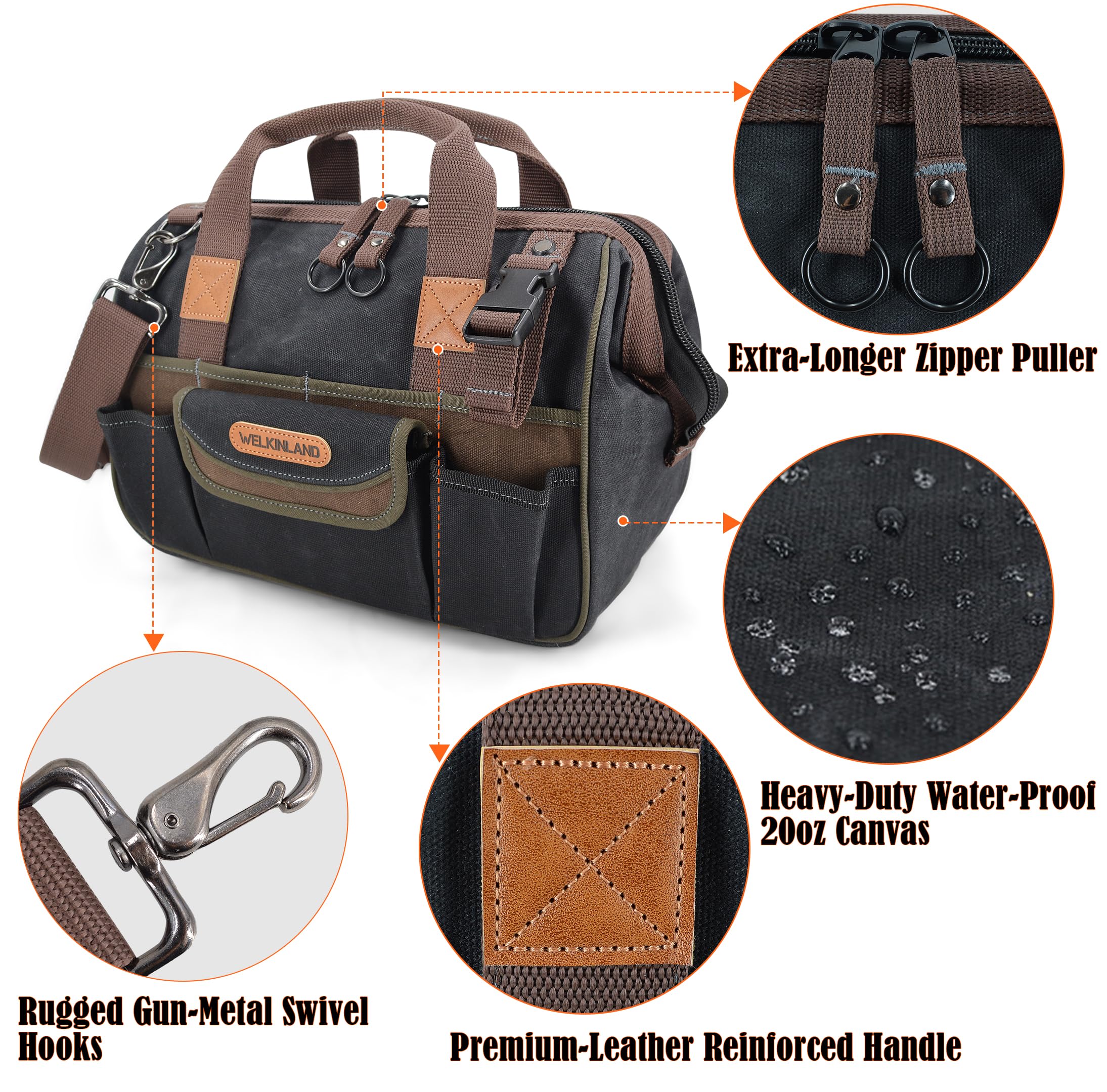 Welkinland stand-up handle makes transport between sites easier.