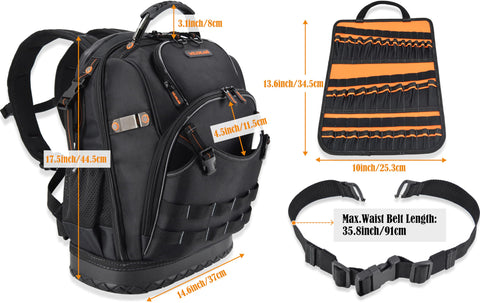 WELKINLAND reinforced nylon strap system supports heavy loads and comfortable wear.