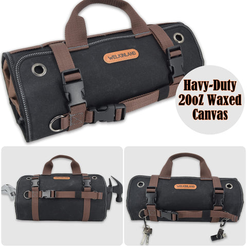 Welkinland 15-liter capacity tool roll expanded for gear