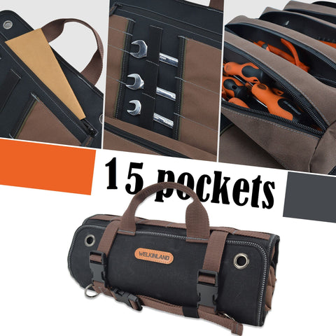 Welkinland 15-pocket layout highlighted for versatile organization