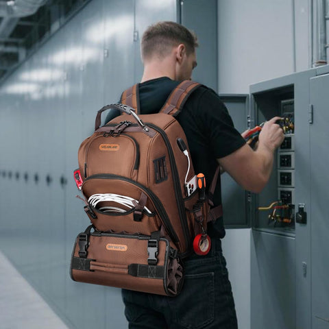 WELKINLAND 3-in-1 tool roll bags with removable pouches for flexible storage.