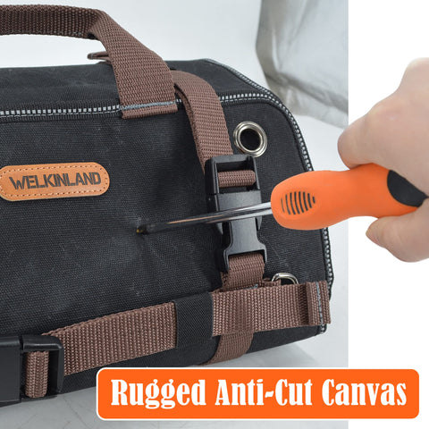 Welkinland tool roll reflective binding for better visibility