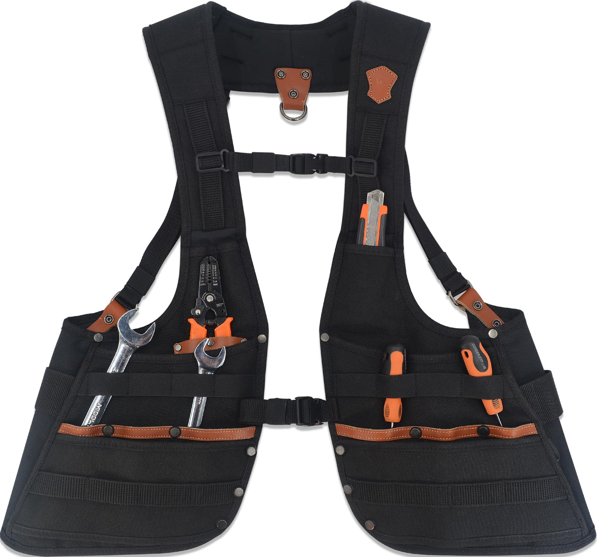 Welkinland Top-G vest front view with 33-pocket layout for quick tool access