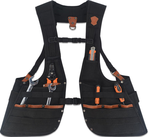 Welkinland Top-G vest front view with 33-pocket layout for quick tool access