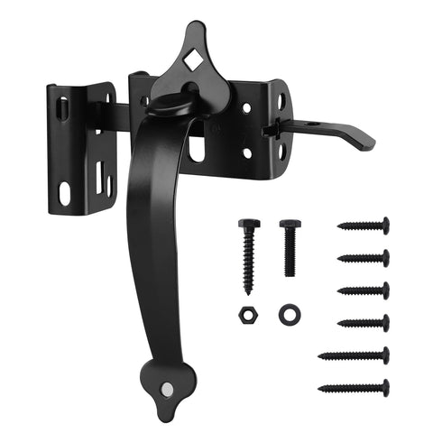 WellMade Thumb Gate Latch close-up shows robust steel construction and self-locking action.