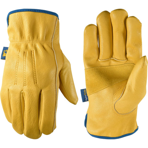 Wells Lamont HydraHyde water-resistant leather glove for outdoor tasks.
