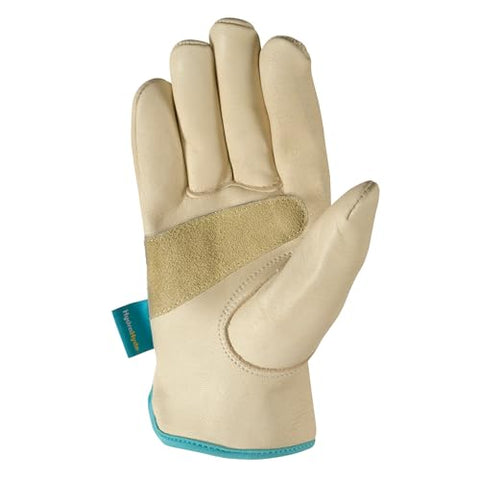 Wells Lamont slip-on gloves with elastic wrist simplify donning and keep debris out.