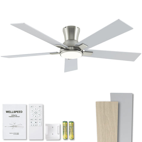 Wellspeed 52-inch ceiling fan with remote for quiet living room cooling