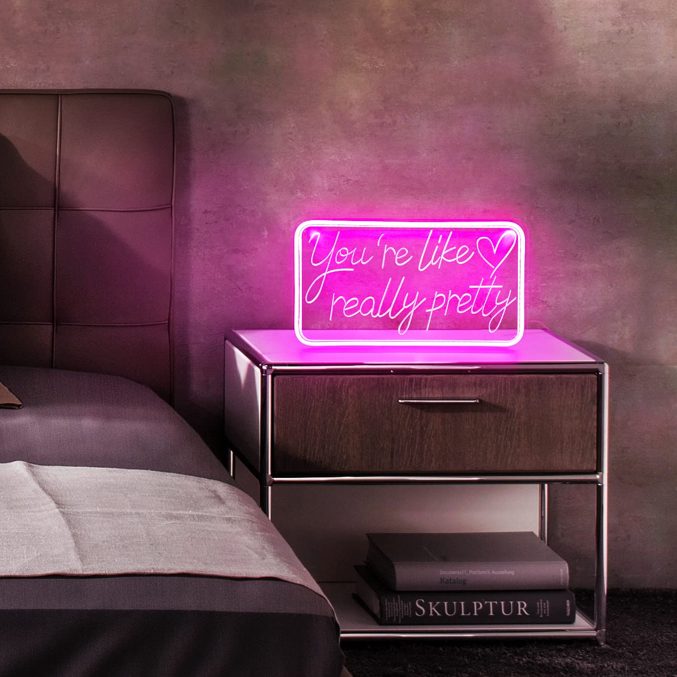 Welltodo transparent acrylic backboard neon sign with durable construction.