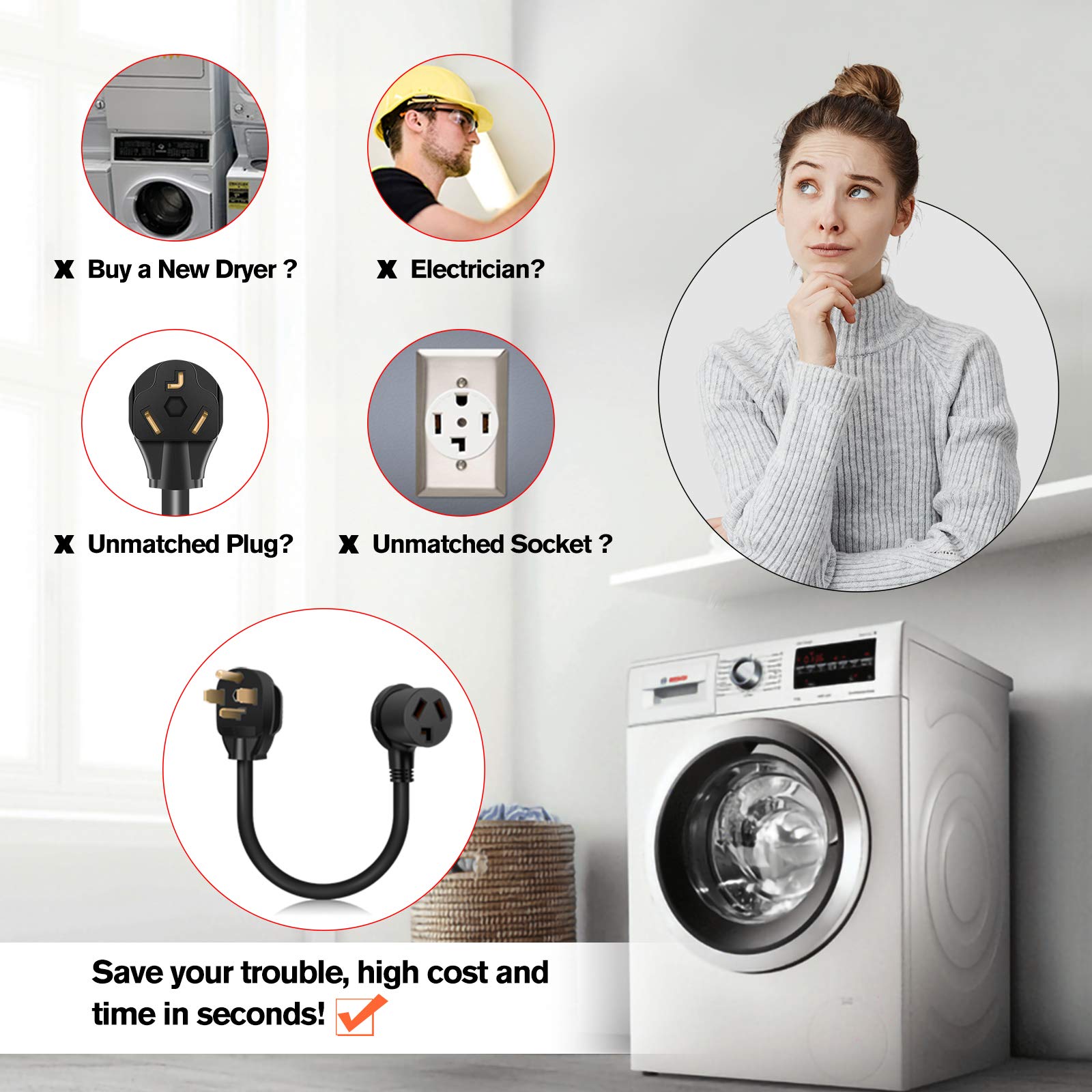 Welluck right-angle plug design helps easy installation in tight spaces.