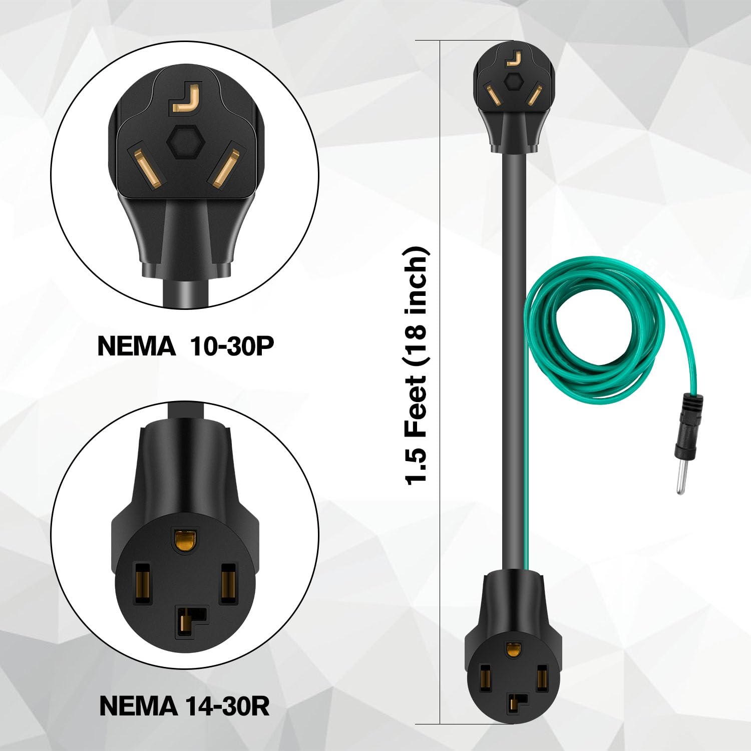 WELLUCK green grounding wire enhances safety with proper ground path