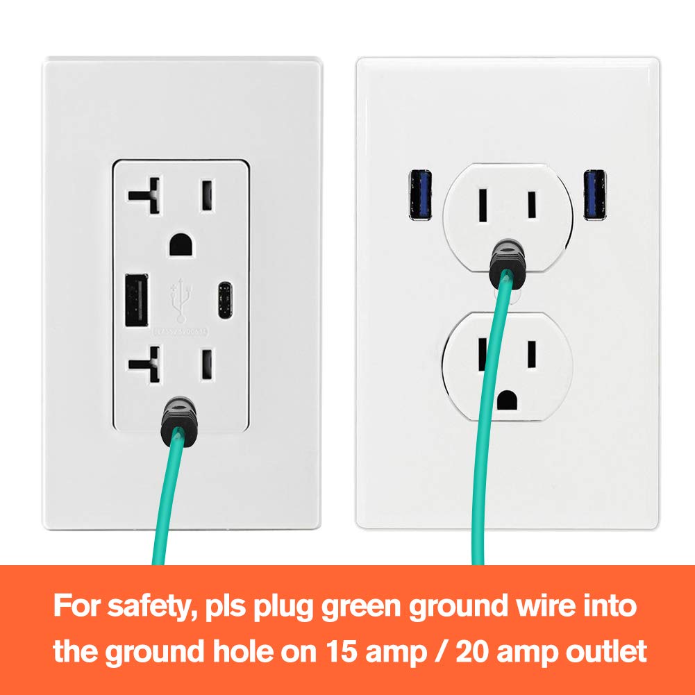 WELLUCK right-angle plug aids convenient wall outlet mounting