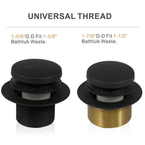 WELLUP tub drain trim kit two-hole overflow faceplate highlights clean matte finish and easy overflow control.