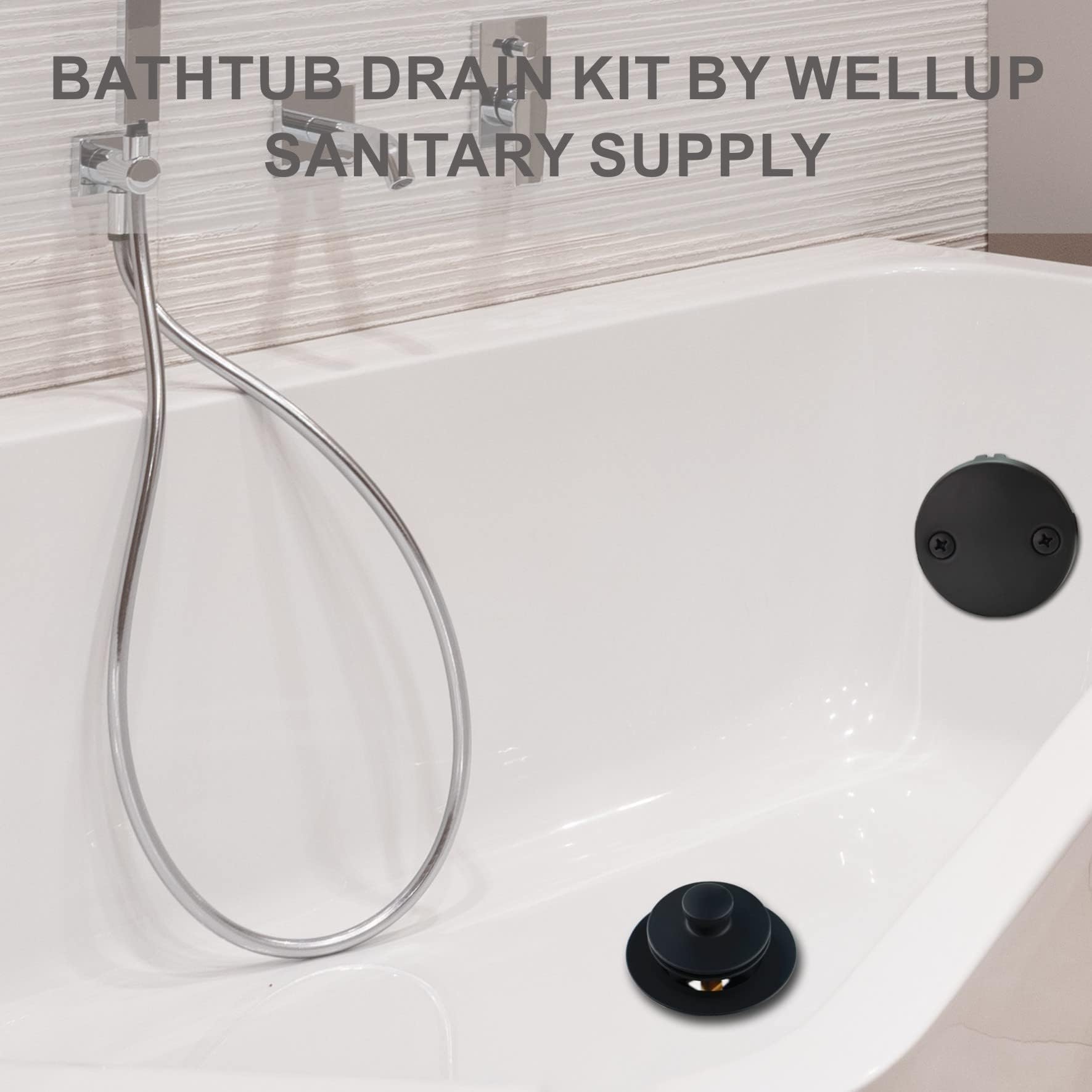 WELLUP two-hole overflow faceplate for a clean, integrated look