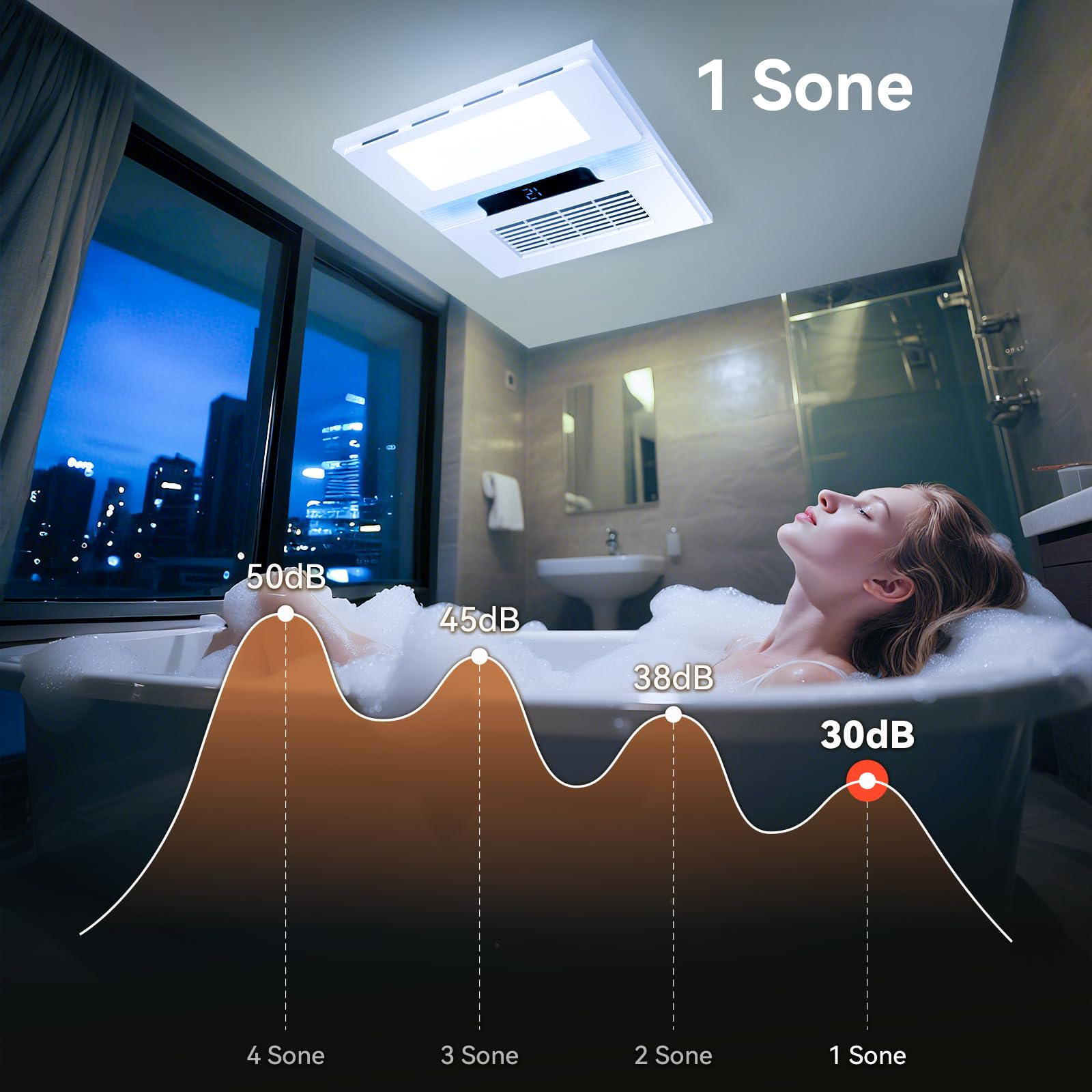 Welnek quiet 1.0 Sone motor for minimal bathroom noise