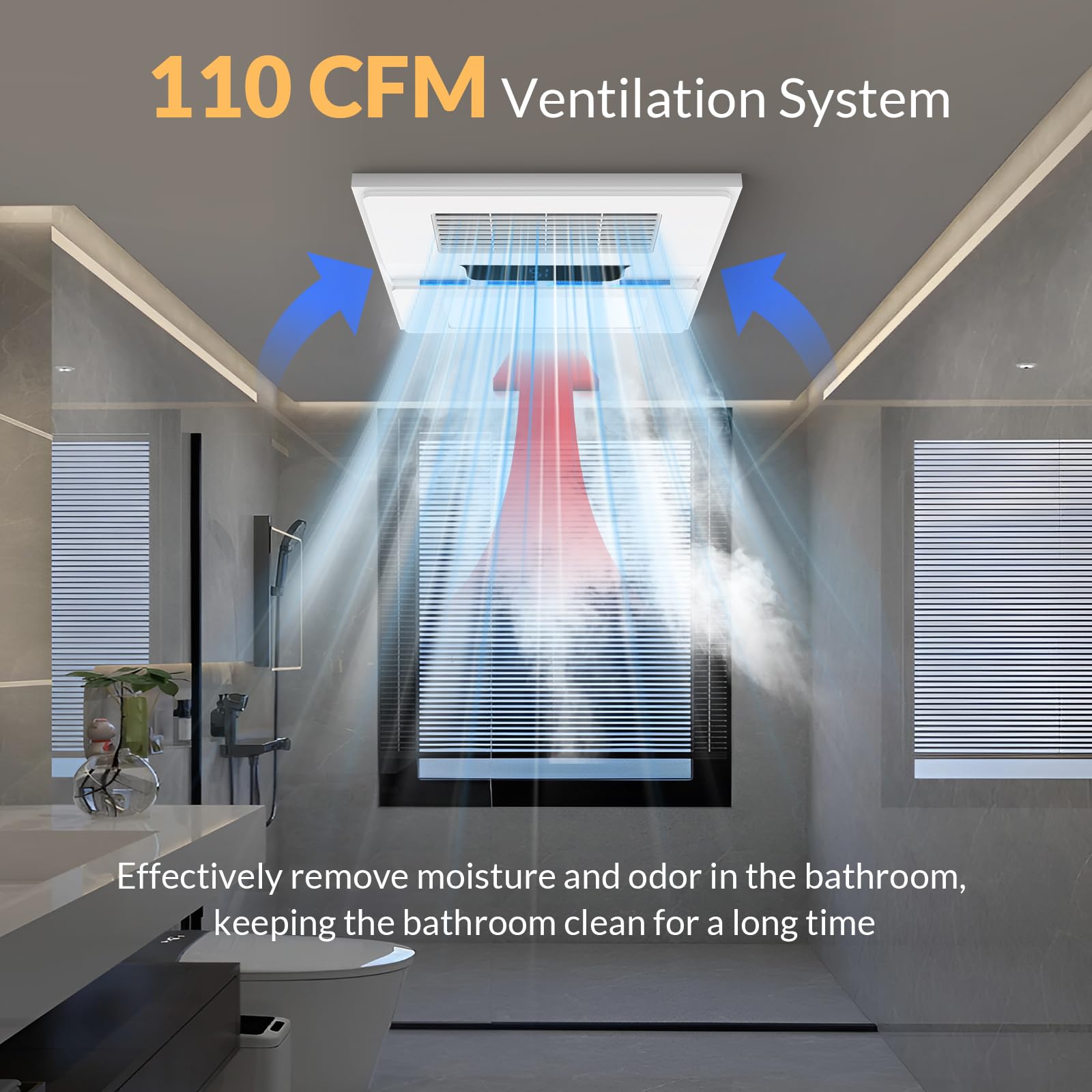 Welnek 1800W heater provides fast warmth after showers