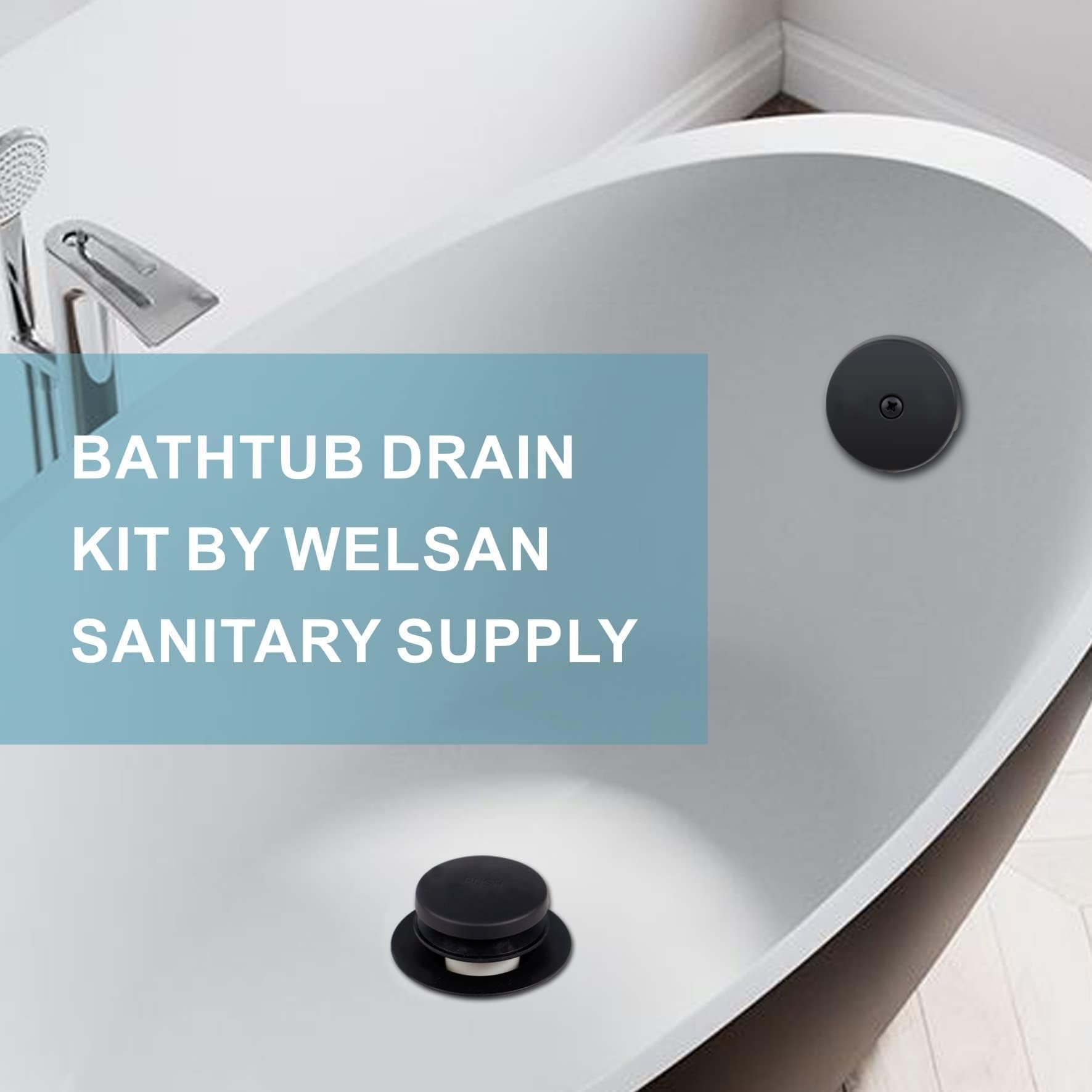 WELSAN 1-hole overflow faceplate for clean finish and reliable water control