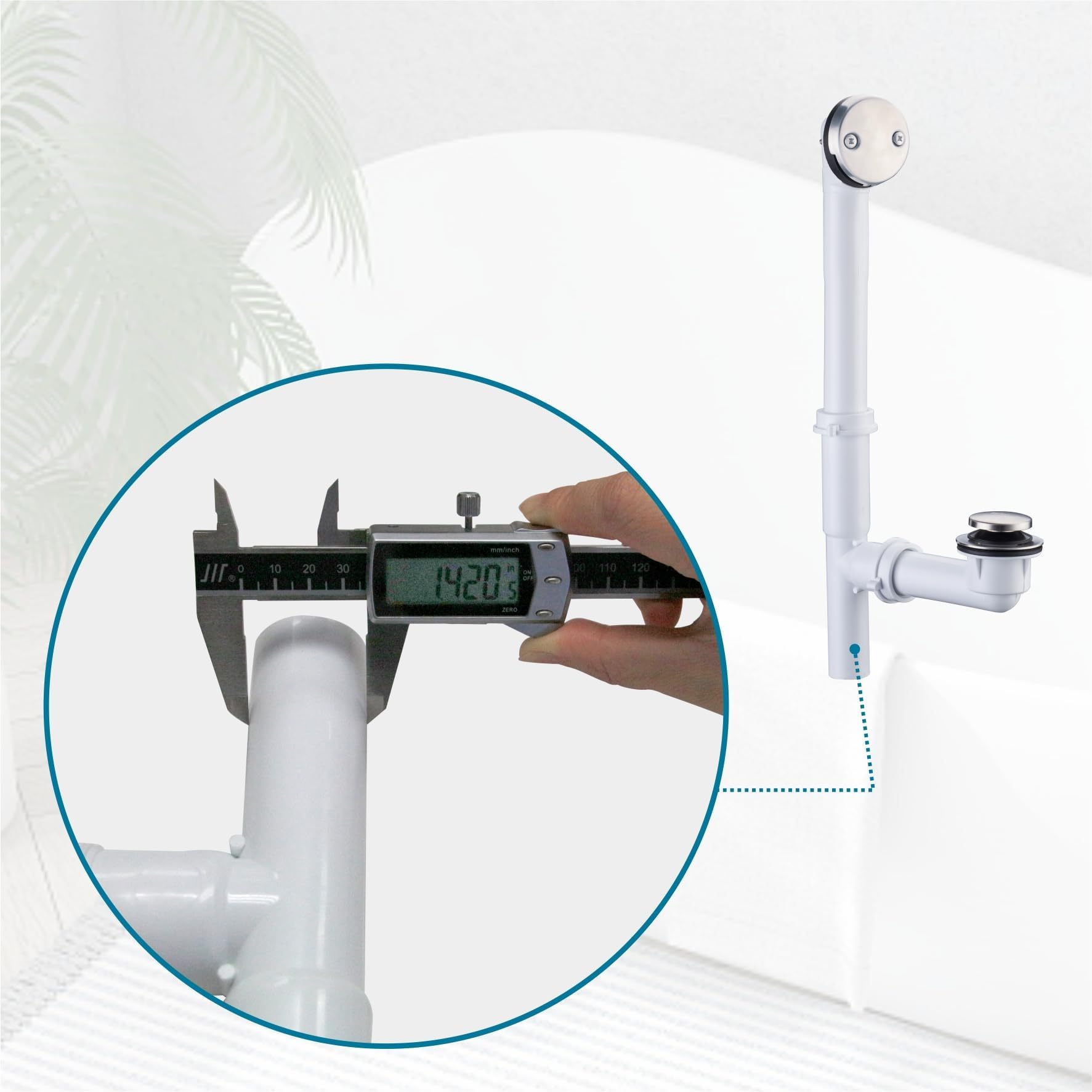 Slip Joint design makes installation straightforward without specialized tools