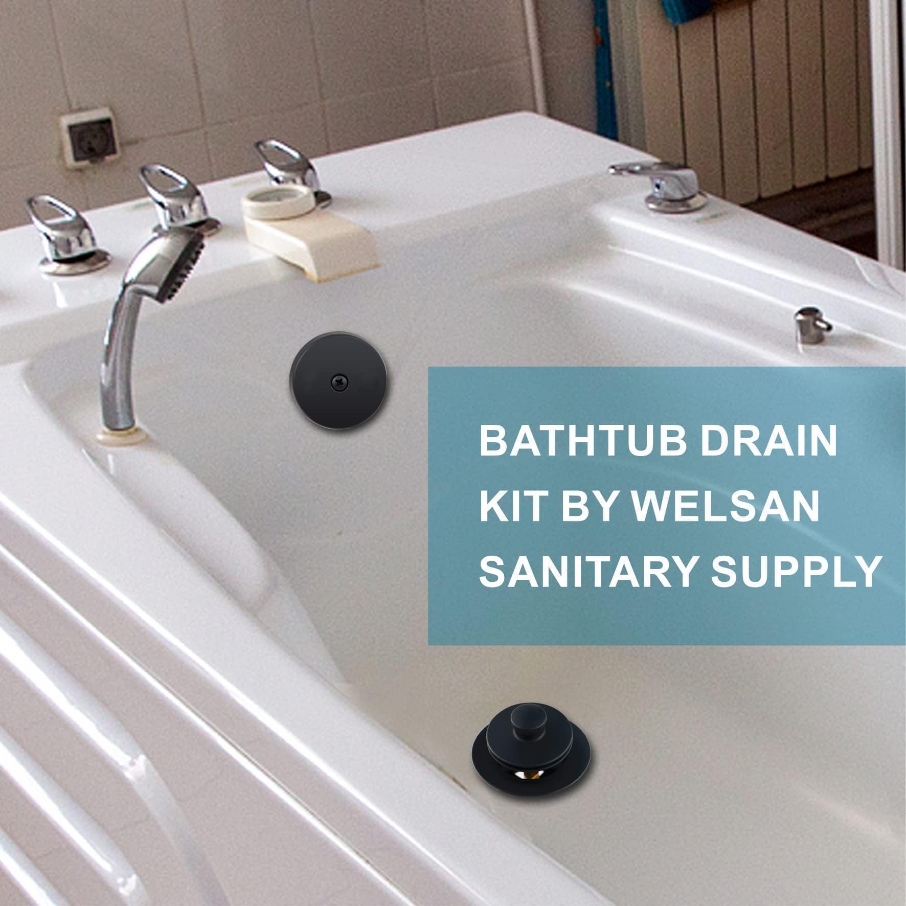 WELSAN universal lift-and-turn drain demonstrates easy operation.