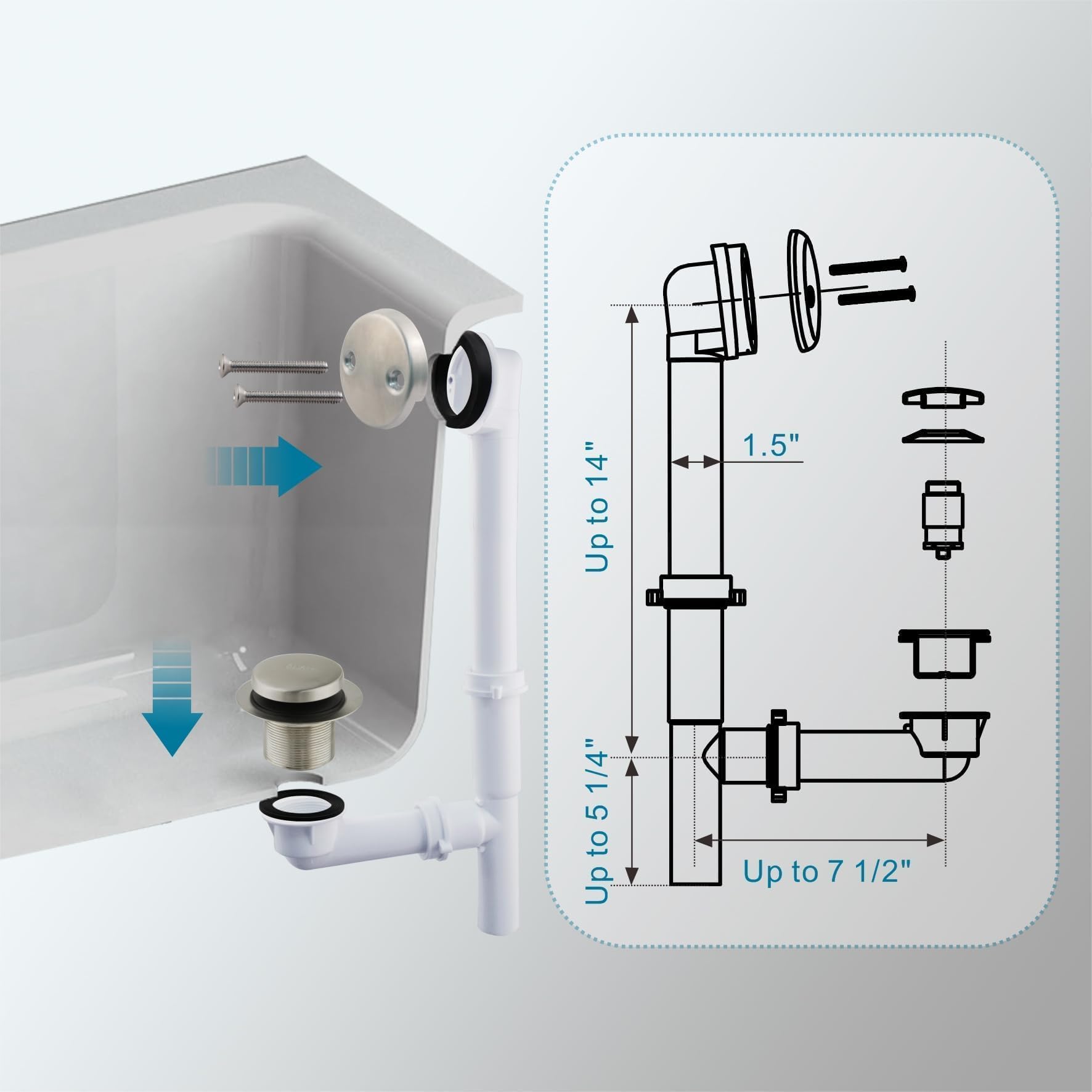 Waste elbow and tee for flexible, reliable drainage connections