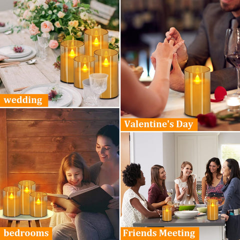 wemarry flameless candle with remote control for easy mood lighting
